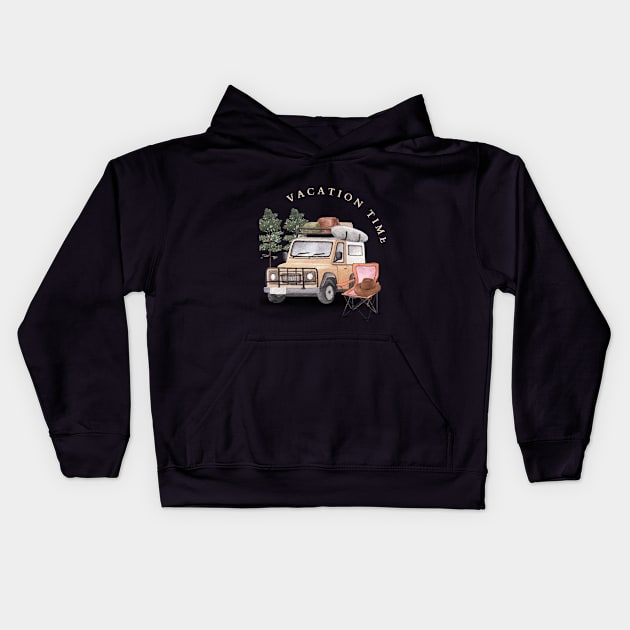 vacation time Kids Hoodie by TAMALOUT STORE